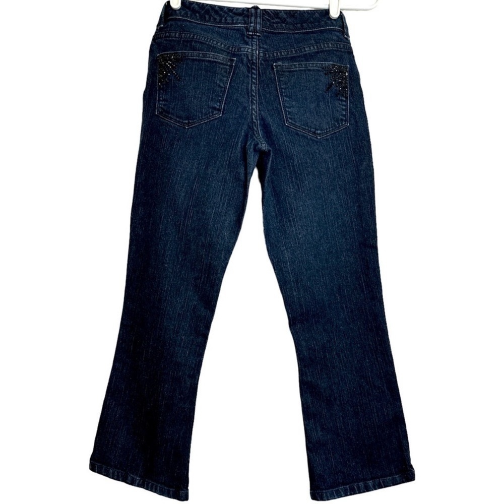 The Limited Low Rise Dark Wash Bootcut Jeans Petite Studded Pockets Size 2 Y2K - Picture 3 of 7